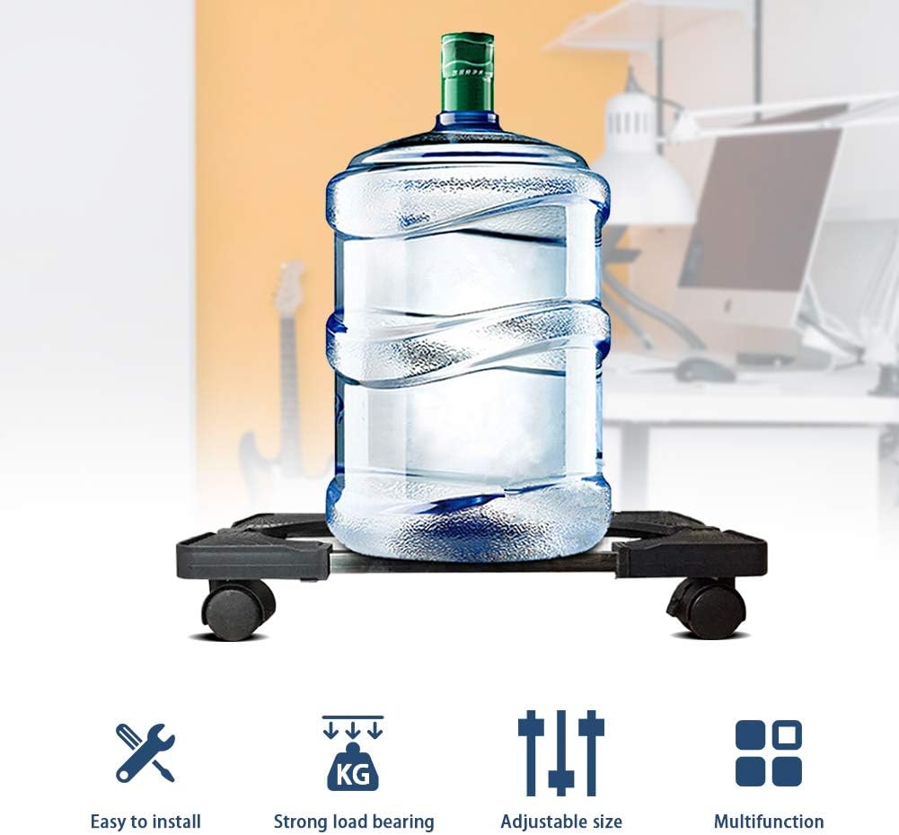 Liitrton Mobile CPU Stand Adjustable Computer Tower Stand with 4 Caster Wheels Fits Most PC (Black) : Office Products