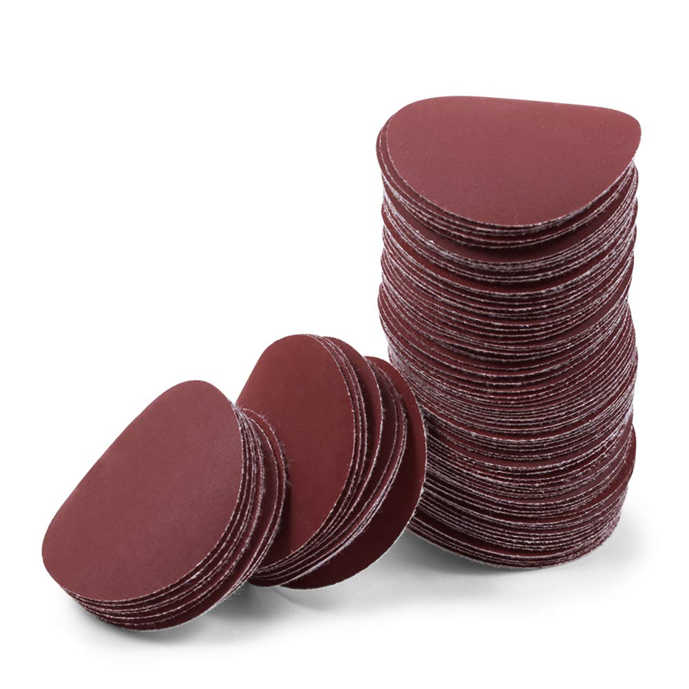 LEONTOOL 2 Inch Hook and Loop Sanding Discs 1200 Grit 100Pcs Sandpaper Discs for Random Orbital Sander Pads Grinding Polishing Metal Wood Rubber Leather Plastic Stone Glass