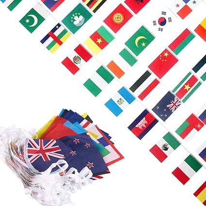 Mx Amigo International Flaggen Festival Events Feier 164 Feet 21 Cm X 14 Cm Weltflaggen 100 Lander Olympische Flaggen Wimpel Banner Fur Bar Party Sportvereine Dekoration 100 3 Amazon De Garten