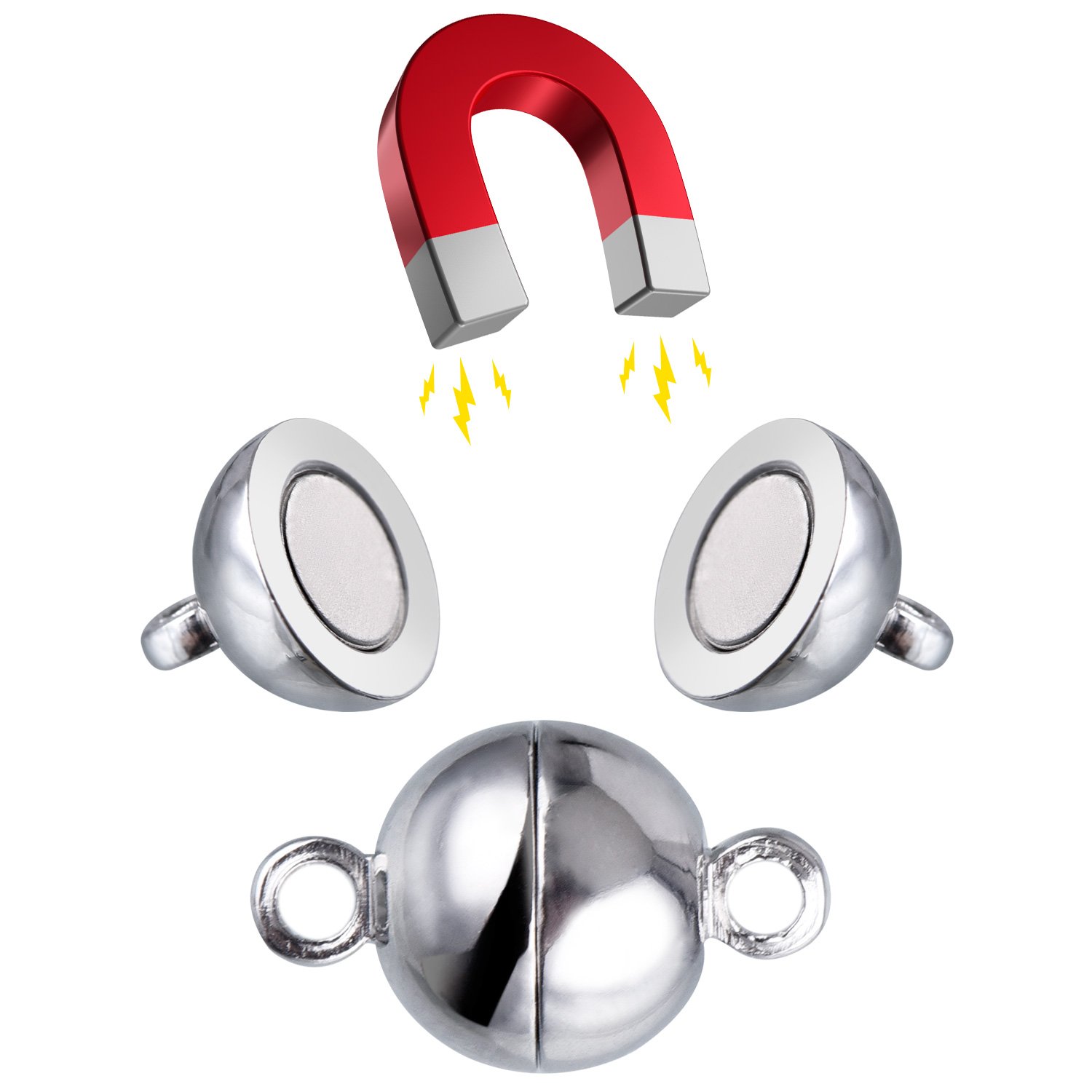 10 Pieces Jewelry Clasps Round Clasps for Bracelet