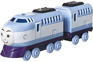 Thomas & Friends by Fisher-Price Toy Train, Large Push-Along Die-Cast Kenji Engine & Cargo Car from The Classic & All Engines Go Series