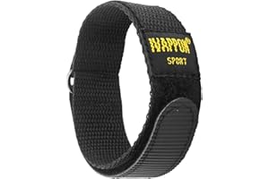 IVAPPON Hook Loop Sport Watch Strap 18mm 20mm 22mm Nylon Straps Black Blue Fastening Watchband