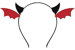 Leuceiy Devil Horns Headband,Little Bull Horn Devil Headband Halloween Adult Dress up Surprise Theme Party