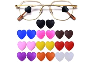KECHIO Eyeglasses Ear Grip Heart-Shaped Silicone Retainers Soft Ear Hooks Anti-Slip Holder Eyeglasses Stopper