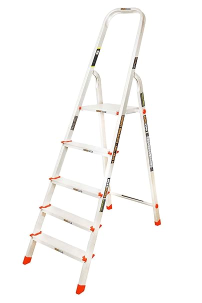 Eurostar Aluminium Platform Step Ladder (Silver)