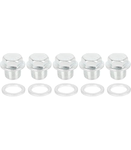 thumbnail image 2 of 4-Pack Steel Oil Drain Plugs M18x1.5 With Seal Rings For Volvo XC60 XC90 & Ford Focus 2 of 10