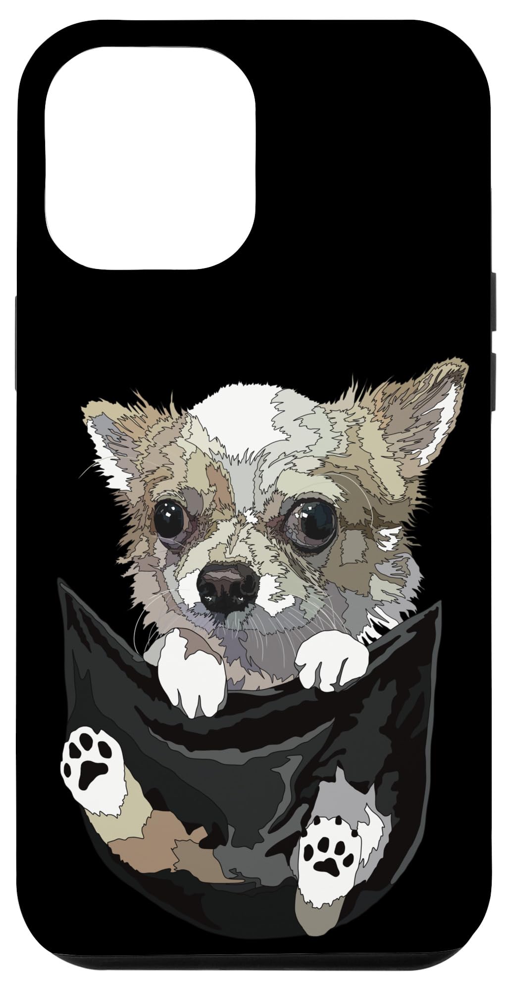 iPhone 14 Pro Max Chihuahua In Pocket Chihuahua Puppy Long Haired Dog Lover Case