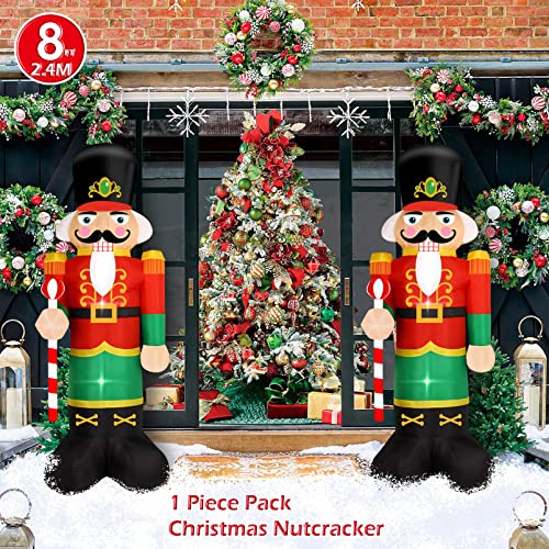 FARONZE Christmas Inflatable Nutcracker Giant Lighted Interior