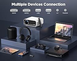 [Auto Focus/Keystone] DBPOWER Projector 4K with 5G