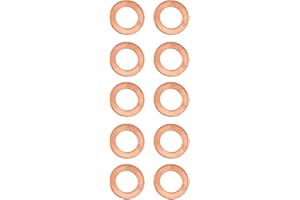 CFTGIW 10PCS M12 Copper Oil Drain Plug Washer Flat Sealing Gasket Ring Spacer