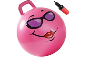 WALIKI Hopper Ball for Kids 3-6 | Hippity Hop | Jumping Hopping Ball | Relay Races | Pink 18”