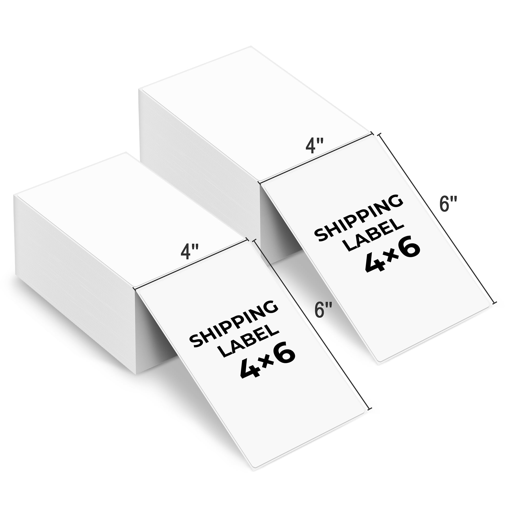 Thermal Direct Shipping Label (Pack of 850 4x6 Fan-Fold Labels), NELKO Thermal Labels for Thermal Printer Compatible with NELKO PL70E Label Printer, Commercial Grade, White