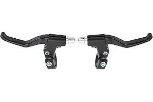 Mountain Bike Brake Handle Aluminum Alloy Lever for 22.2mm Handlebars –, Lightweight and Silver (Black)