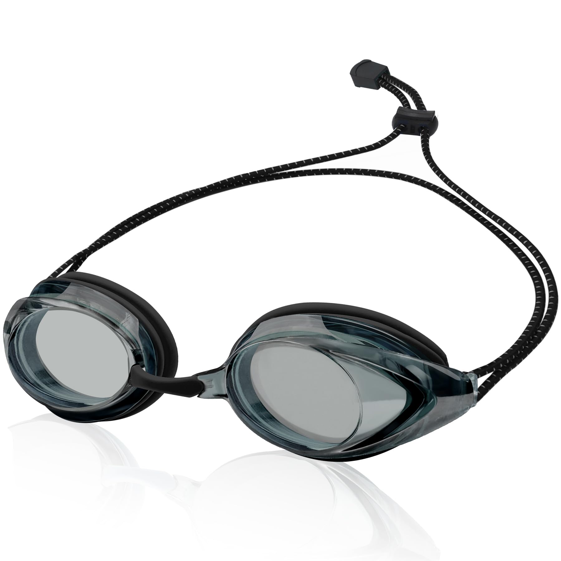 Photo 1 of Otionus Swim Goggles for Adult Men Women Youth, Bungee Strap Swimming Goggles No Hair Pulling Mirrored Lens Goggles No Leaking Anti-Fog UV Protection