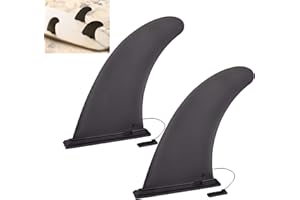EIKEJI Paddle Board Fin, 9" Sup Fin Replacement Universal, Nylon Single Center Fin No-Tool Installation, Durable Paddle Board Accessories for Inflatable Paddleboard, Sup, Longboard