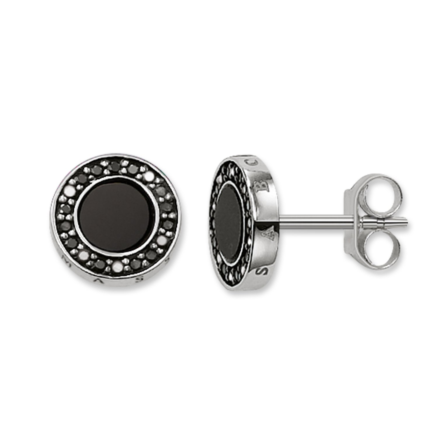 Thomas Sabo Stud Earrings Classic Pav Black 925 Sterling Silver H1861-641-11 โ image 1