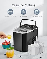 Silonn Ice Maker Countertop, Portable Ice Machine