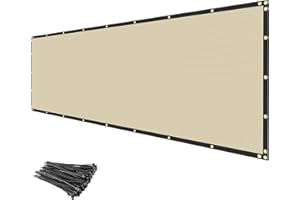 INFRANGE Privacy Fence Screen 4' x 50' Heavy Duty Fencing Cover Mesh Windscreen Cloth for Outdoor Garden Patio Backyard Chain Link Fence Beige