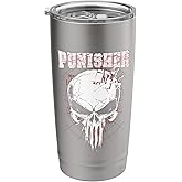 Marvel The Punisher Broken Skull and Logo Stainless Steel Insulated Tumbler