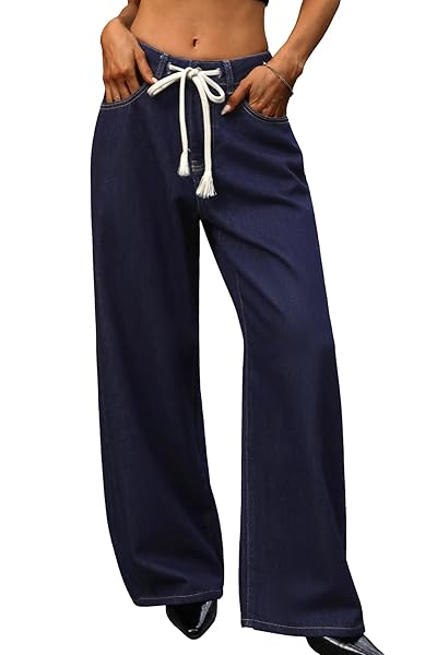 ELLEVEN JEANS FOR WOMEN TRENDY WIDE LEG LOW...