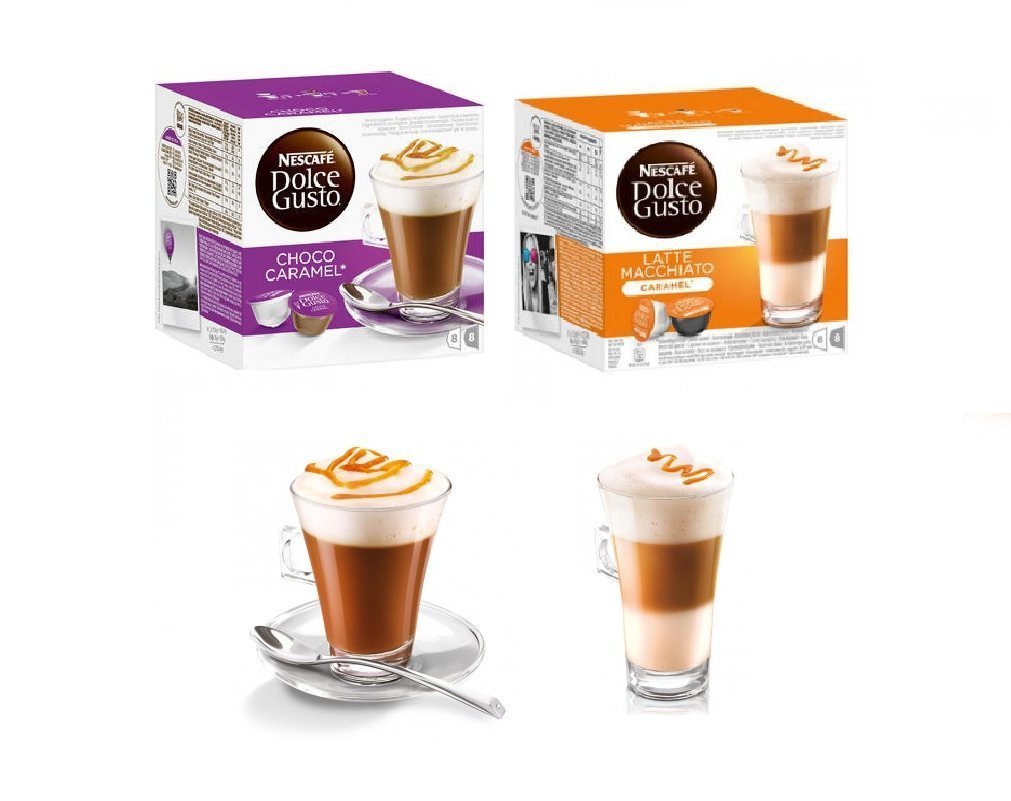 Nescafe Dolce Gusto Coffee Pods Capsules CARAMEL COLLECTION , Latte