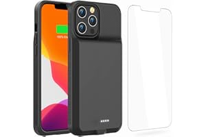 ATGIH Battery Case, 7000mAh Portable Extended Charger Cover with Soft TPU Charging Case for iPhone 13 and 13 Pro (6.1 inch) Black