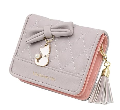 DNFC Portemonnaie Damen Geldbörse Klein Geldbeutel Katze Portmonee Handtasche Schöne Kleine Geldtasche für Frauen und Mädchen
