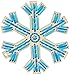 Bucilla Wood Stitchable Shapes Kit, 3 by 3-Inch, Snowflake