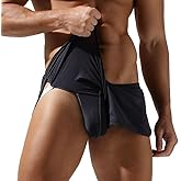 HMRICHNO1 Men's Breathable Active Shorts Workout Gym Athletic Split Sides Trunks Lounge Boxers Underwear Sleep Bottoms