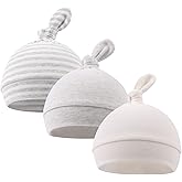 Original Cotton Newborn Hats for Girls Striped Preemie Baby Hats Bear Ears Infant Boys Beanies 0-6 Months