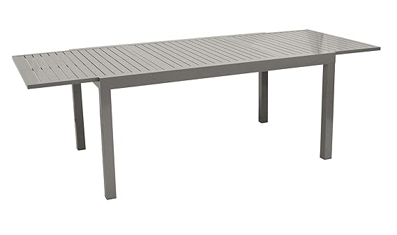 DEGAMO Ausziehtisch Ravello 160/240x100cm, Aluminium grau, wetterfest