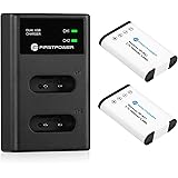 FirstPower NP-BX1 Battery 2-Pack and Dual USB Charger for Sony ZV-1, ZV-1 II, Cyber-Shot DSC-RX100, DSC-RX100 II, RX100M II, 