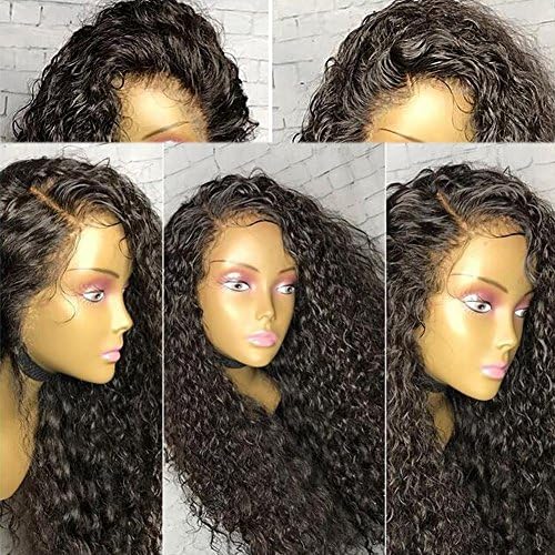 Warma Hair Kinky Culry Full Lace Human Hair Wig Natural Color Brazilian Virgin Hair Lace Front Wig For Black Women (14 inch, Lace Front Wig)