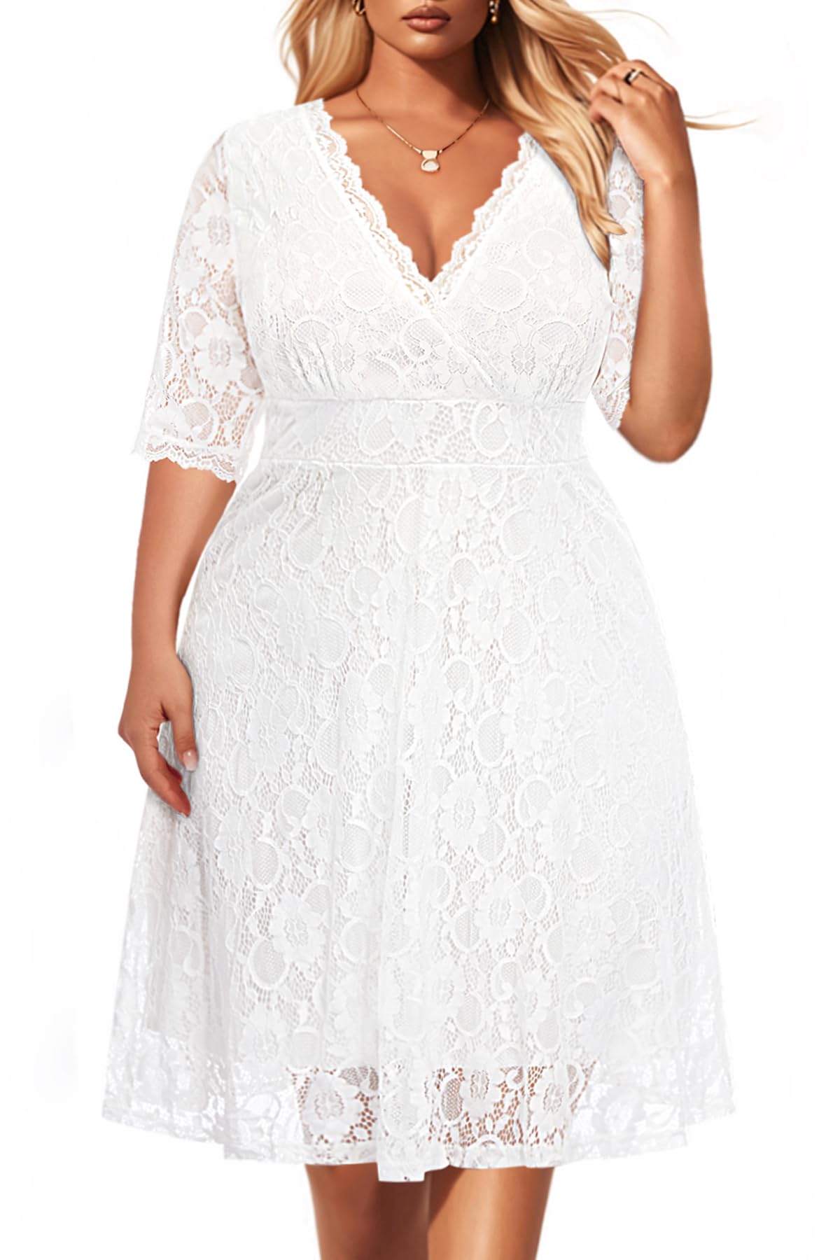 white fitted dress plus size DANCING PLEAT SHORT SLEEVE PLEATED FIT AND FLARE DRESS – Jason Wu Studio