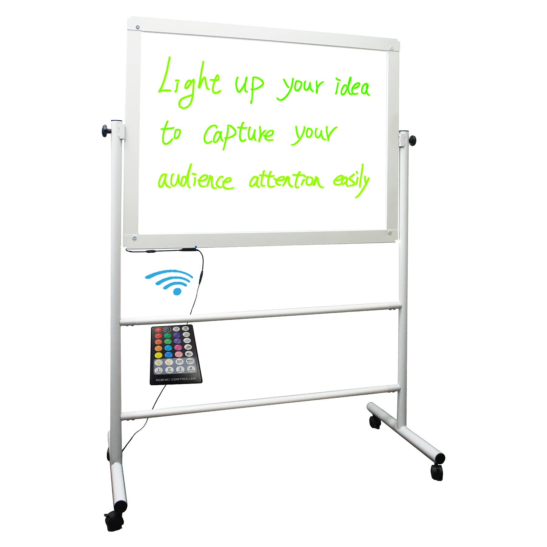 Photo 1 of Audio-Visual Direct Deluxe Glass Dry-Erase Board Mobile Stand (5' x 3.4') Stand ONLY, Does NOT Include Board
