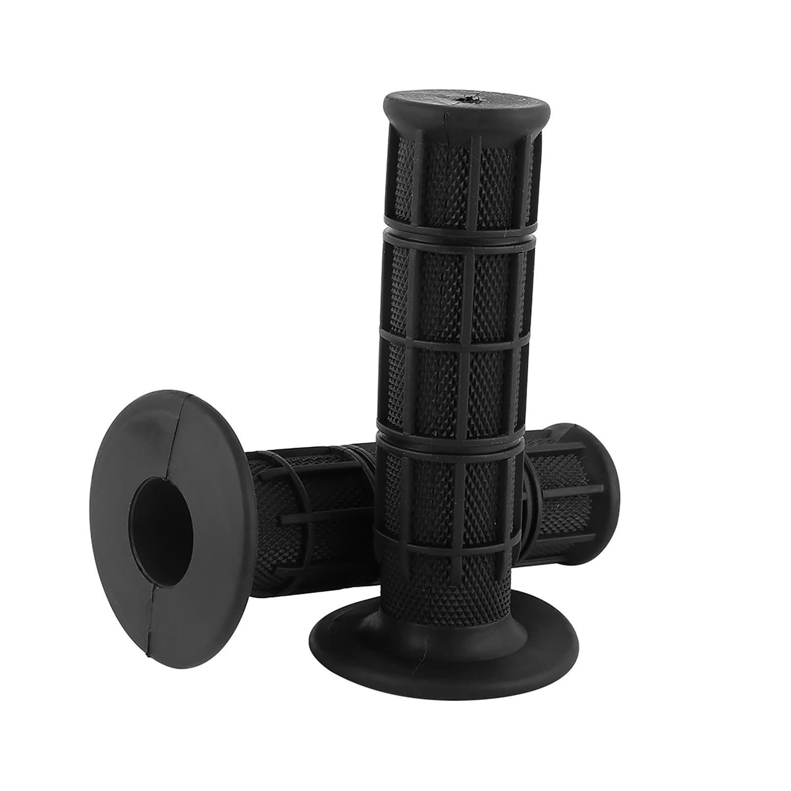 Motorcycle Handlebar Grips, 22mm 7/8" Universal Non-slip Motorcycle Hand Grips Silicone Motorbike Handle Bar Grips, 1 Pair(Black)