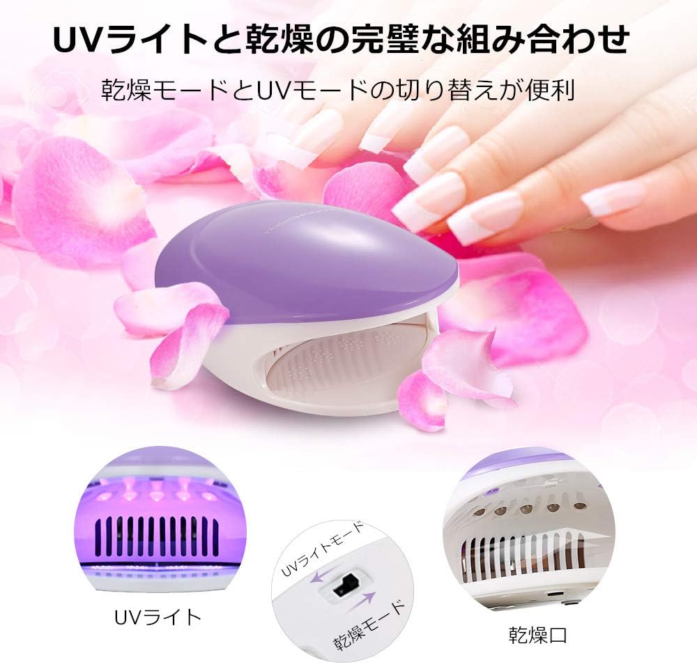 Amazon Touchbeauty ネイルドライヤー Uv ネイルライト 小型 マニキュア用 Uvライト ファン付き 自動オン オフ 硬化用 Uvライト Touchbeauty 硬化用uvライト 通販
