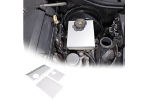 JONKOKO Aluminum Alloy Engine Antifreeze Fuse Box Cover for Chevrolet Corvette C7 2014-2019 Hood Engine Trim Sticker Interior Accessories (Silver)