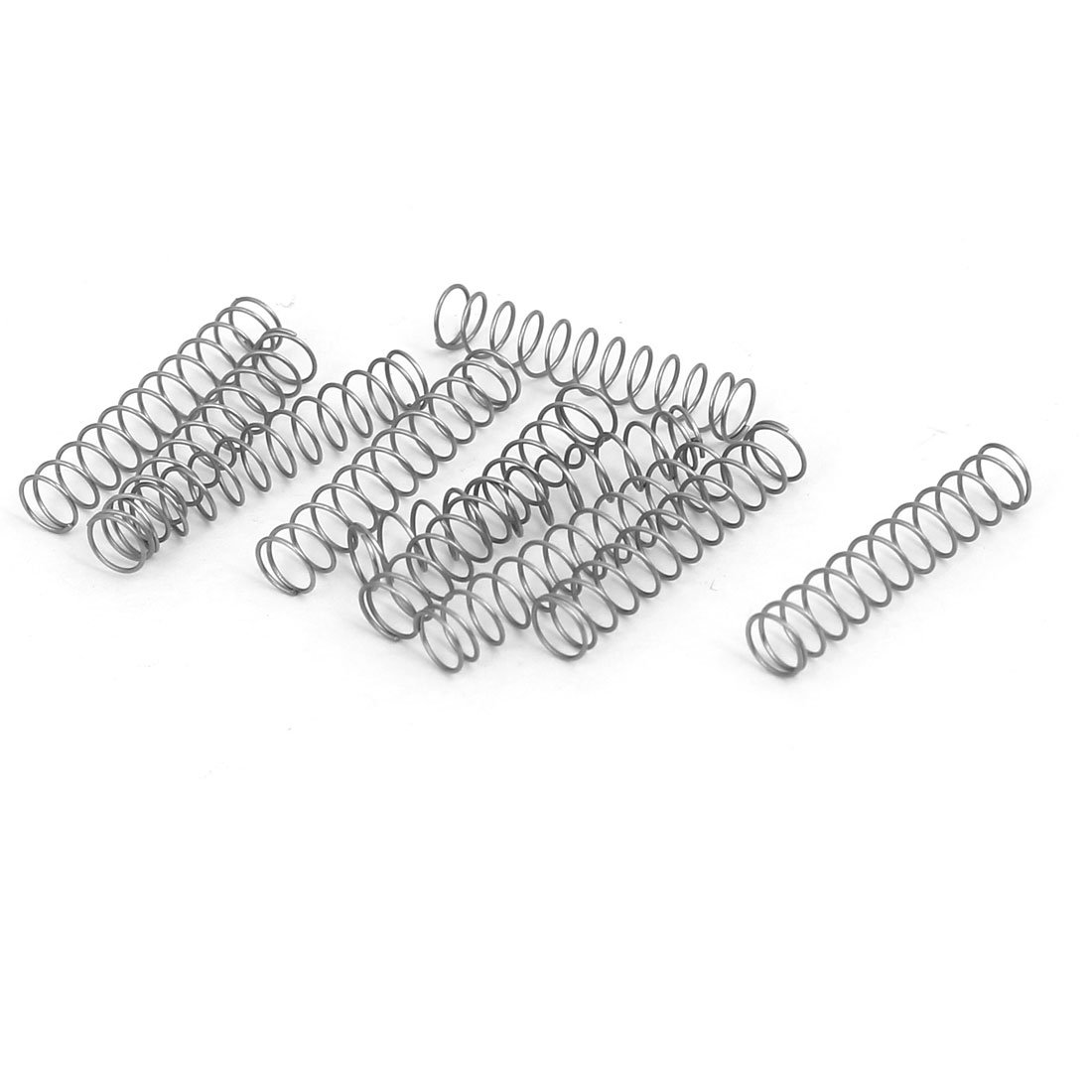 sourcingmap Compression Spring,304 Stainless Steel,4mm OD,0.3mm Wire Size,20mm Free Length,Silver Tone,10Pcs