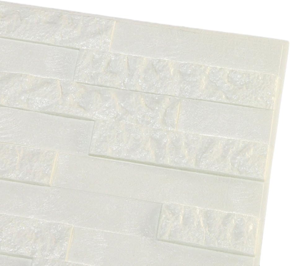 Yeefant Wall Decoration Wall Stickers,Yeefant PE Foam 3D Wallpaper DIY Wall Decor Embossed Brick Stone For Kids Safty,Anti-Collision Child,Safety and Environmental Protection,24x24x0.3 Inch,White