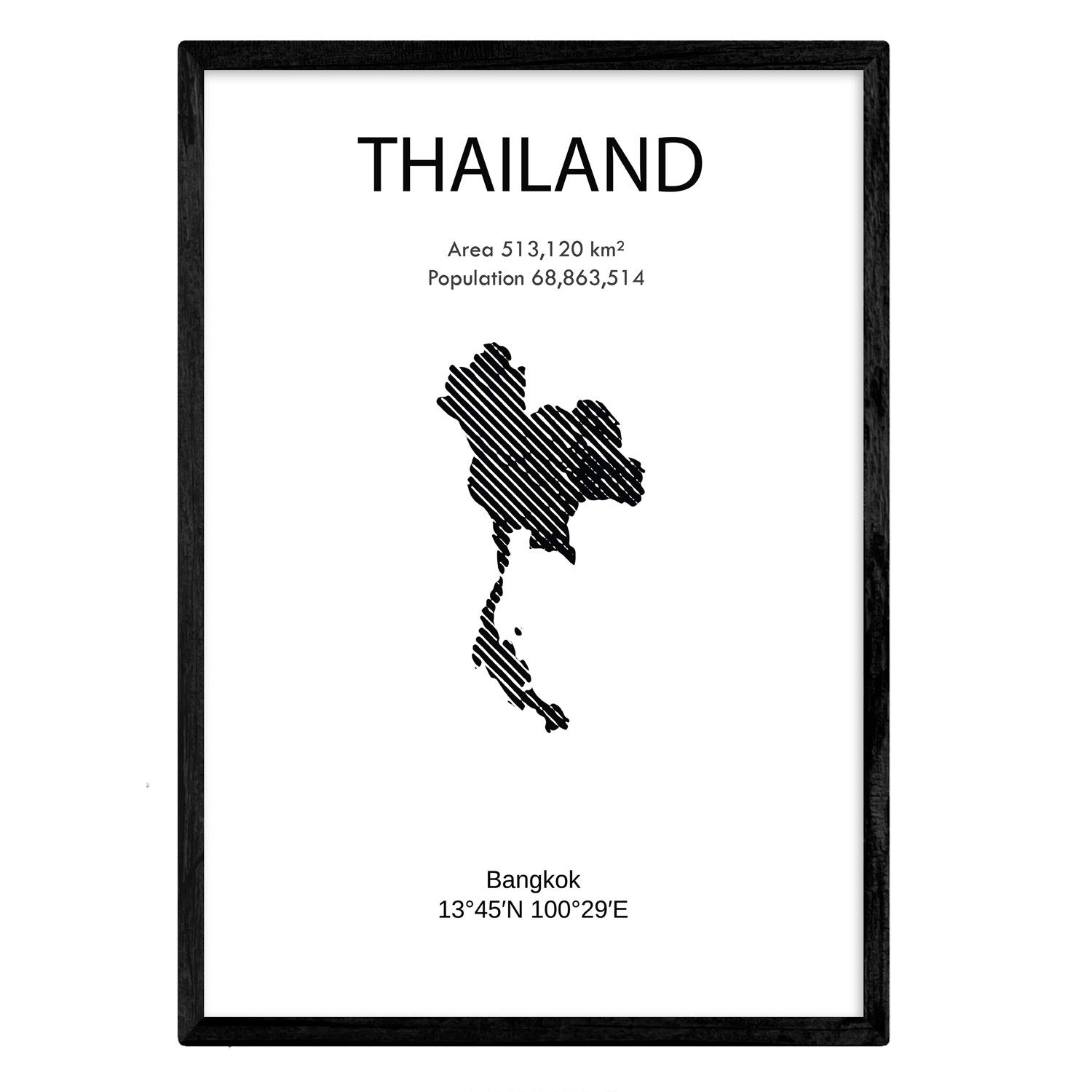 Nacnic Poster Thailand. Sheets of countries and continents. A3 size โ image 1