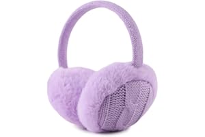 Outdoor Winter EarMuffs for Kids Boys Knitted Ear Cover Plush Toddler Girls Ear Warmer 3-8 Years