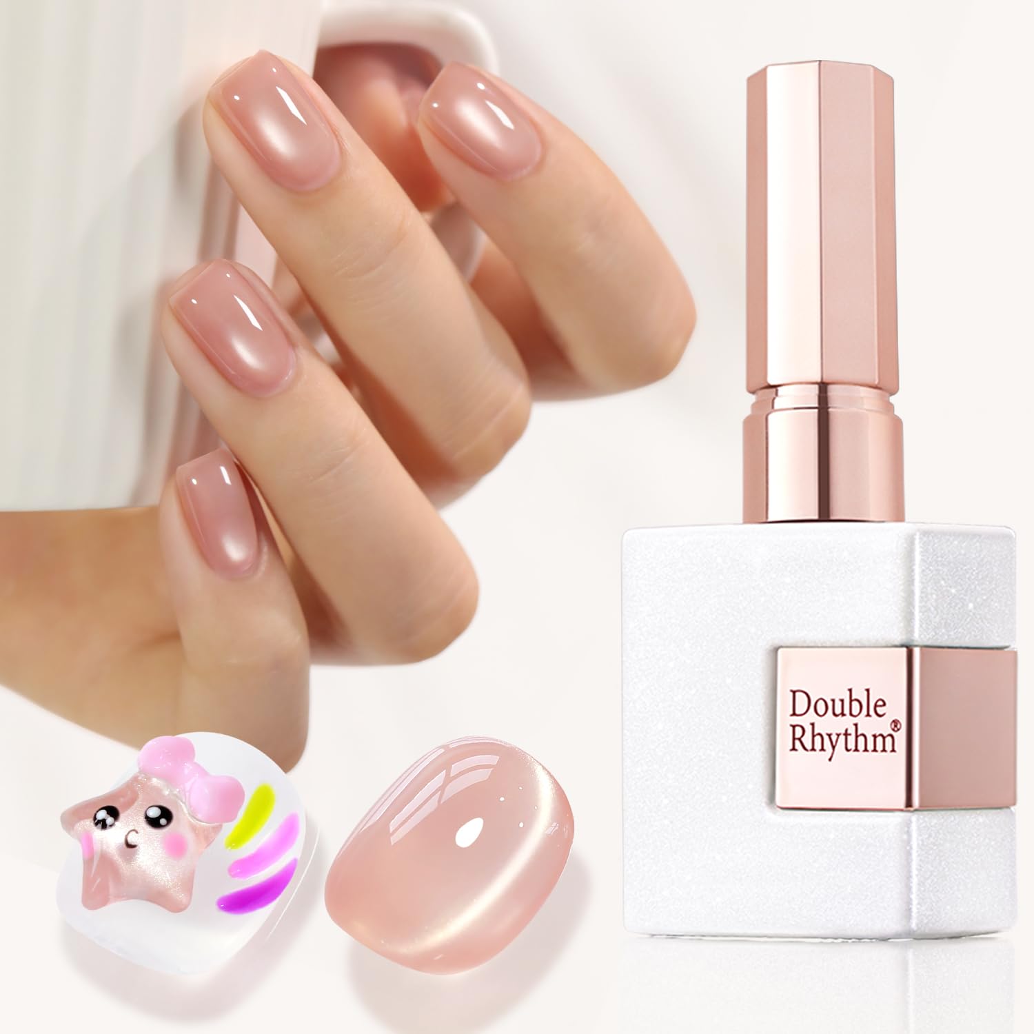 Double Rhythm Jelly Glass Cat Eye Gel Polish with