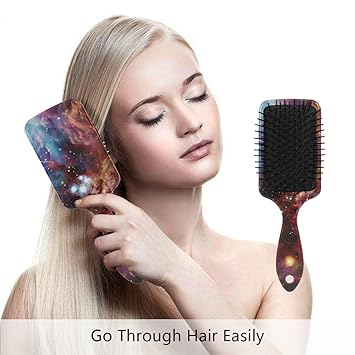Amazon Com Space Nebula Hair Brush For Wet Dry Hair Grip Soft