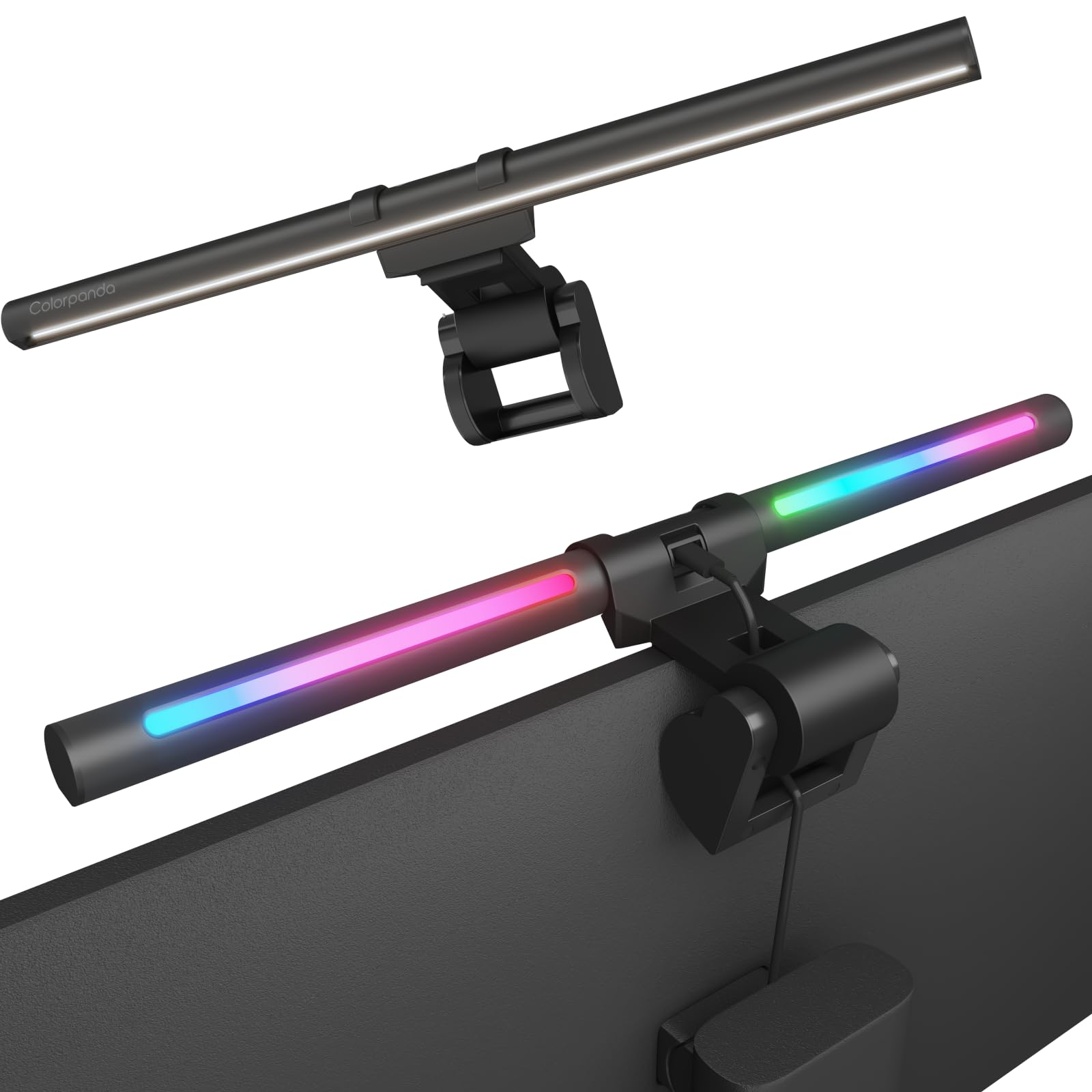 Photo 1 of Colorpanda Monitor Light Bar, USB Reading LED Task Lamp with Touch Control, No Screen Glare Dimmable Desk Lamp Computer Monitor Light Bar for Screen Home Office,Work with Alexa and Google Assistant