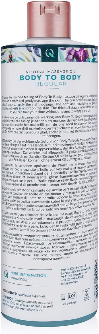 Exotiq Neutral Massage Oil - Erotic massage oil - Body to Body - 500ml, Transparent, 500 ml (Pack of 1) - Image 4