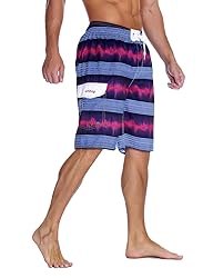 unitop Men's Board Shorts Striped Lightweight