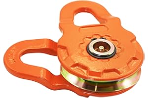 CAYUEMUM Snatch Block, 24,000 lbs (12T) Minimum Breaking Strength, 12,000 lbs Working Load Limit, for Cable up to 7/16’ & Winches up to 12,000 lbs, for Tractor, Truck, ATV & UTV
