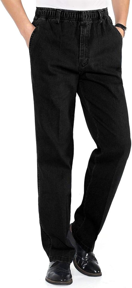 Ylingjun Mens Jeans Elastic Waist Relaxed Fit Straight Leg Jeans Casual Pants at Amazon Men’s Ylingjun Mens Jeans Elastic Waist Relaxed Fit Straight Leg Jeans Casual Pants at Amazon Men’s