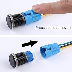 DMWD 2PCS 16MM Momentary Push Button Switch 12V-24V